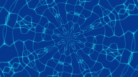 Blue abstract background, kaleidoscope light, loop Stock Footage 59086924