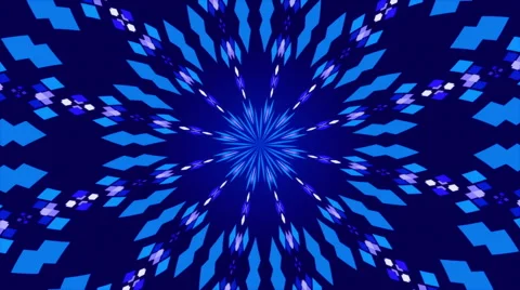 Blue abstract background, kaleidoscope , loop Stock Footage 63302981