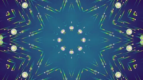 Blue Abstract Background. Kaleidoscope. Loop Stock Footage 73817617