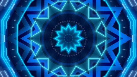 Blue abstract background, kaleidoscope, loop Stock Footage 155161791