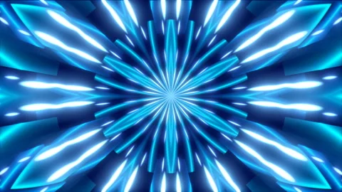 Blue abstract background, kaleidoscope, loop Stock Footage 155678202