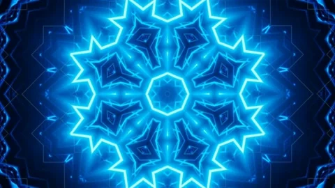 Blue Abstract Background Kaleidoscope Pa... | Stock Video | Pond5