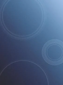Blue abstract background with layered circular line rings, modern tech feel.. Ilustração Stock
