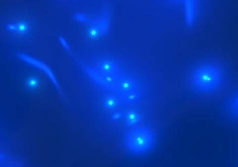 Blue abstract background - lights, glow and reflections Stock Illustration