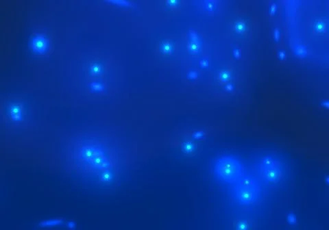 Blue abstract background - lights, glow and reflections Stock Illustration