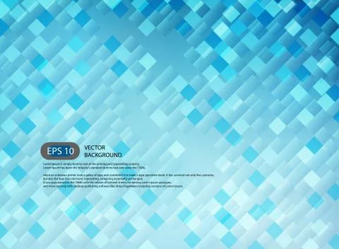 Blue abstract background in modern of square technology illustration Stock-Illustration