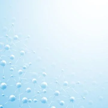 Blue Abstract background, molecule structure vector illustration Stock Illustration