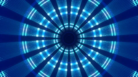 Blue abstract background, motion circles and particles and light, loop Stock Footage 118612963