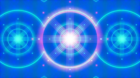 Blue abstract background, motion circles and particles, loop Stock Footage 126560685