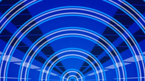 Blue abstract background, motion circles and shapes, loop Stock Footage 157417186