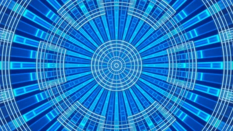 Blue abstract background, motion circles and shapes, loop Stock Footage 157683169