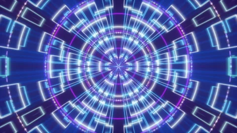 Blue abstract background, motion light and particles, loop Stock Footage 119434101