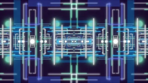 Blue abstract background, motion lines and squares, loop Stock Footage 126561048