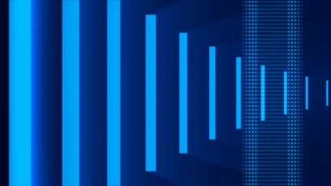Blue abstract background, motion lines and particles, loop Stock Footage 136395695