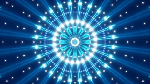 Blue abstract background, motion particles and flashing light, loop Stock Footage 122651050