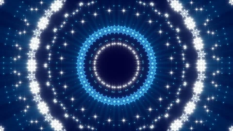 Blue abstract background, motion particles and flashing light, loop Stock Footage 126536502