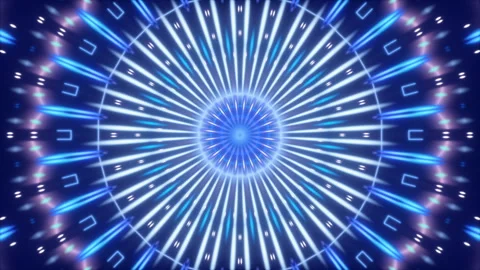 Blue abstract background, motion particles and flashing light, loop Stock Footage 126561213