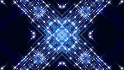 Blue abstract background, motion particles and flashing light, loop Stock Footage 129499979