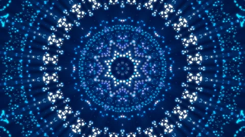 Blue abstract background, motion particles and flashing light, loop Stock Footage 145670993