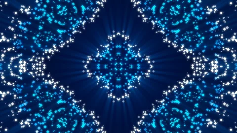 Blue abstract background, motion particles and flashing light, loop Stock Footage 145671024