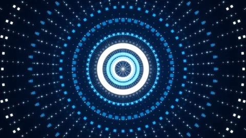 Blue abstract background, motion particles, loop Stock Footage 153879292