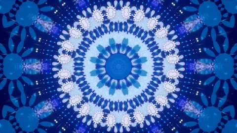 Blue abstract background, motion shapes, kaleidoscope, loop Stock Footage 88939073