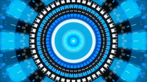 Blue abstract background, motion shapes and particles, loop Stock Footage 93291101