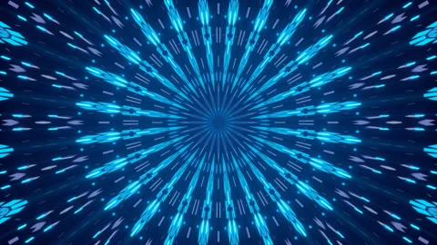 Blue abstract background, motion shapes and particles, loop Stock Footage 94085598