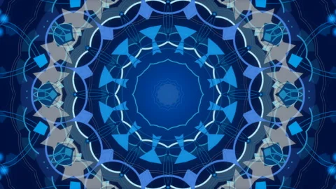 Blue abstract background, motion shapes and particles, loop Stock Footage 104360925
