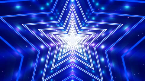 Blue abstract background, motion shapes and particles and flashing light, loop Stock Footage 116710458