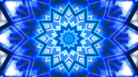 Blue abstract background,  motion shapes and particles and flashing light, loop Stock Footage 117128826