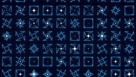 Blue abstract background, motion shapes and flashing light, loop Stock Footage 125460701