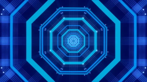 Blue abstract background, motion shapes and particles, loop Stock Footage 126537104