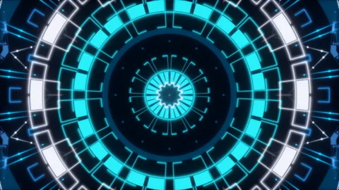 Blue abstract background, motion shapes and particles, loop Stock Footage 126562038