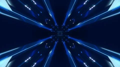 Blue abstract background, motion shapes and flashing light, loop Stock Footage 126562065