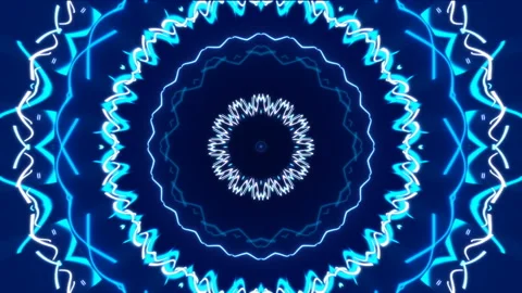 Blue abstract background, motion shapes, kaleidoscope, loop Stock Footage 155899114