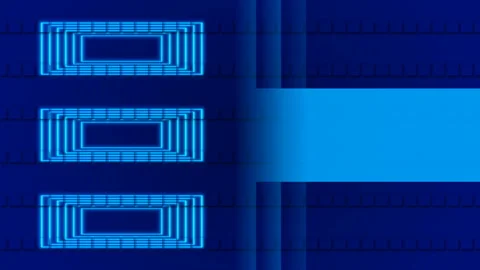 Blue abstract background, motion squares and frame, loop Stock Footage 136395730