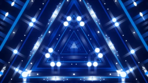 Blue abstract background, motion triangles and light, loop Stock Footage 126560489