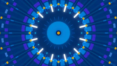 Blue abstract background, movement particles, loop Stock Footage 87373790