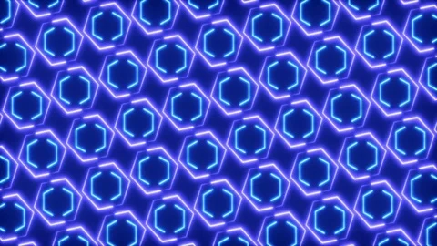 Blue abstract background, moving light and lines, loop Stock Footage 73302192