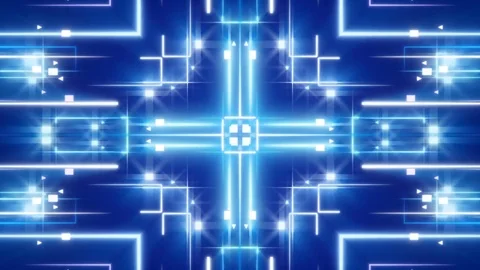 Blue abstract background, moving light and lines, loop Stock Footage 77572132