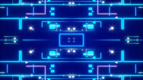 Blue abstract background, moving light and lines, loop Stock Footage