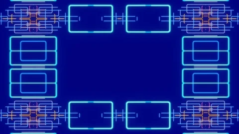 Blue abstract background, moving lines, loop Vidéo 71674684