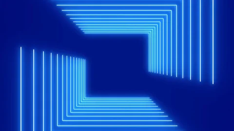 Blue abstract background, moving lines and light, loop Stock Footage 74125933