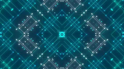 Blue abstract background, moving lines and particles, loop Stock Footage 85040848