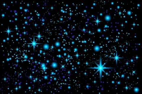 Blue Abstract background. Night sky with stars. Vector illustration Stock Illustration