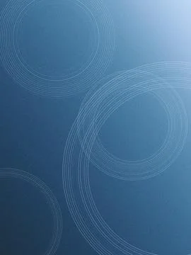 Blue abstract background with overlapping circular line patterns, soft grad.. 库存插图