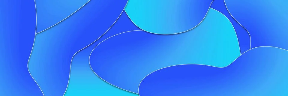 Blue abstract background overlapping layers pattern. Stockillustratie