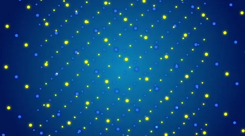 Blue abstract background, particles blue and yellow circles, loop Stock Footage 54562259