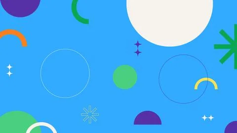 Blue Abstract Background with Playful Background Stock Illustration